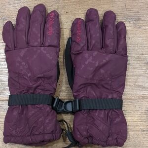 Columbia Burgundy Insulated Ski Gloves
